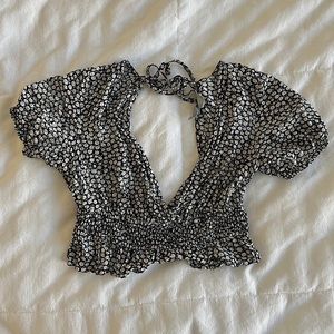 Tilly’s Deep V Floral Top